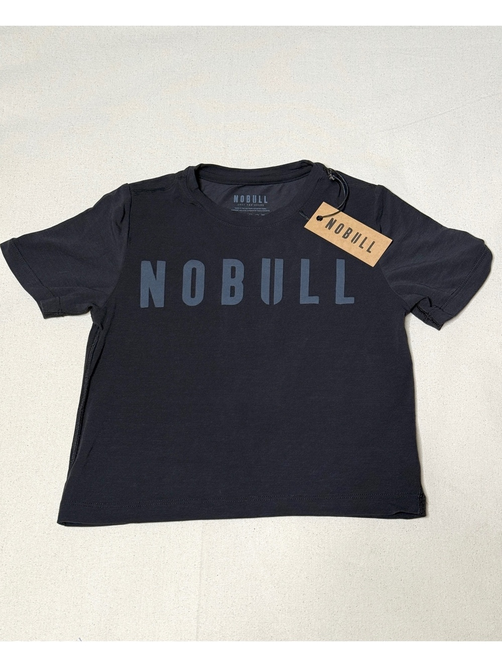 NOBULL Kids XS Black Logo Performance T-Shirt NWT Short Sleeve